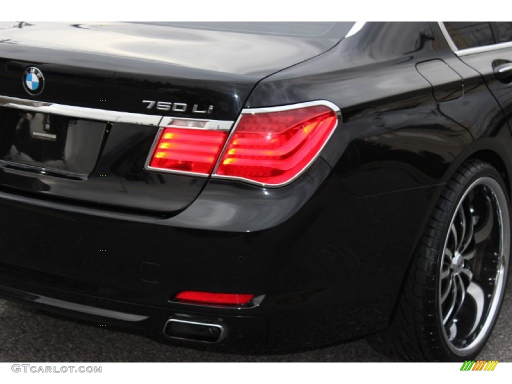 2009 7 Series 750Li Sedan - Ruby Black Metallic / Champagne Full Merino Leather photo #34