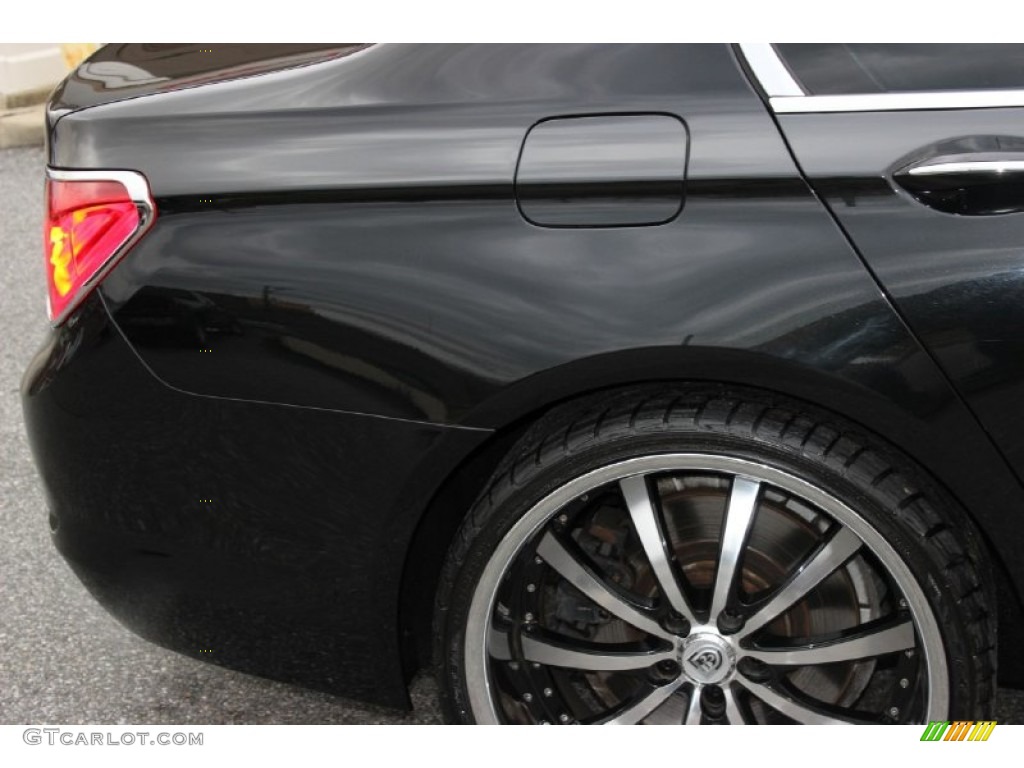 2009 7 Series 750Li Sedan - Ruby Black Metallic / Champagne Full Merino Leather photo #35