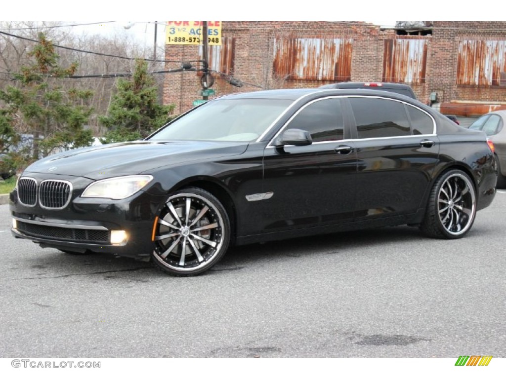 2009 7 Series 750Li Sedan - Ruby Black Metallic / Champagne Full Merino Leather photo #50