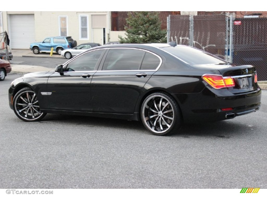 2009 7 Series 750Li Sedan - Ruby Black Metallic / Champagne Full Merino Leather photo #53