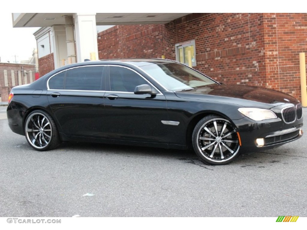 2009 7 Series 750Li Sedan - Ruby Black Metallic / Champagne Full Merino Leather photo #54