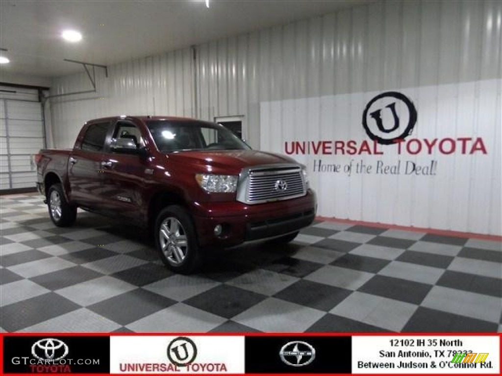 2010 Tundra Limited CrewMax - Salsa Red Pearl / Graphite Gray photo #1
