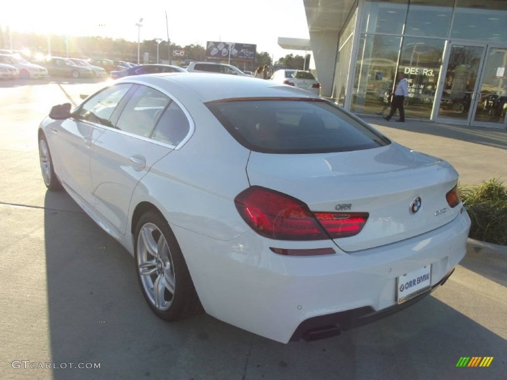 2013 6 Series 650i Gran Coupe - Alpine White / Black photo #4