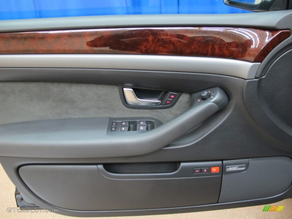 2005 Audi A8 L 4.2 quattro Black Door Panel Photo #75125313