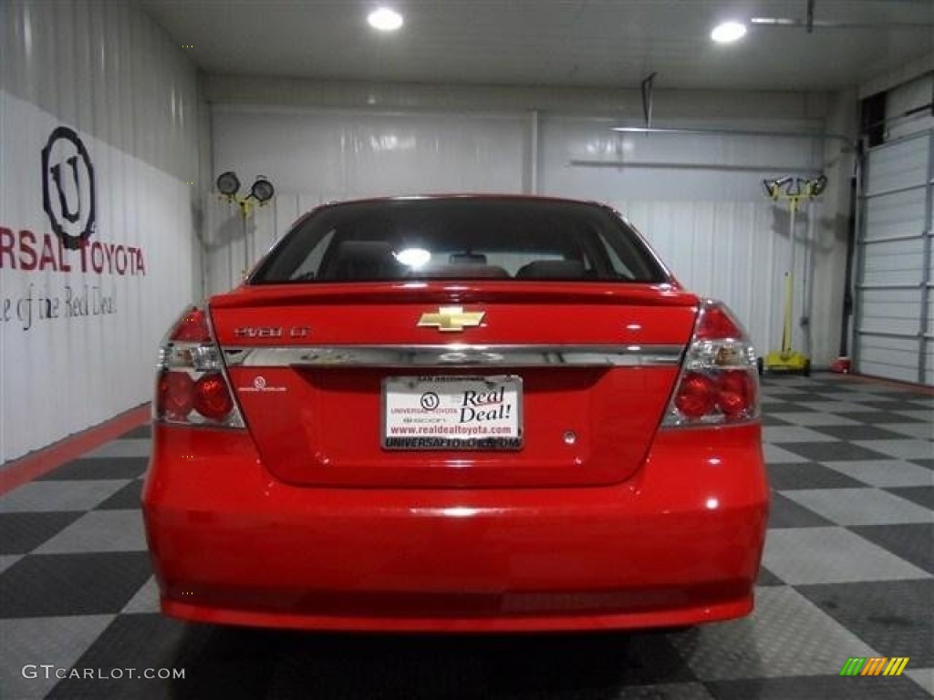 2010 Aveo LS Sedan - Victory Red / Charcoal photo #6