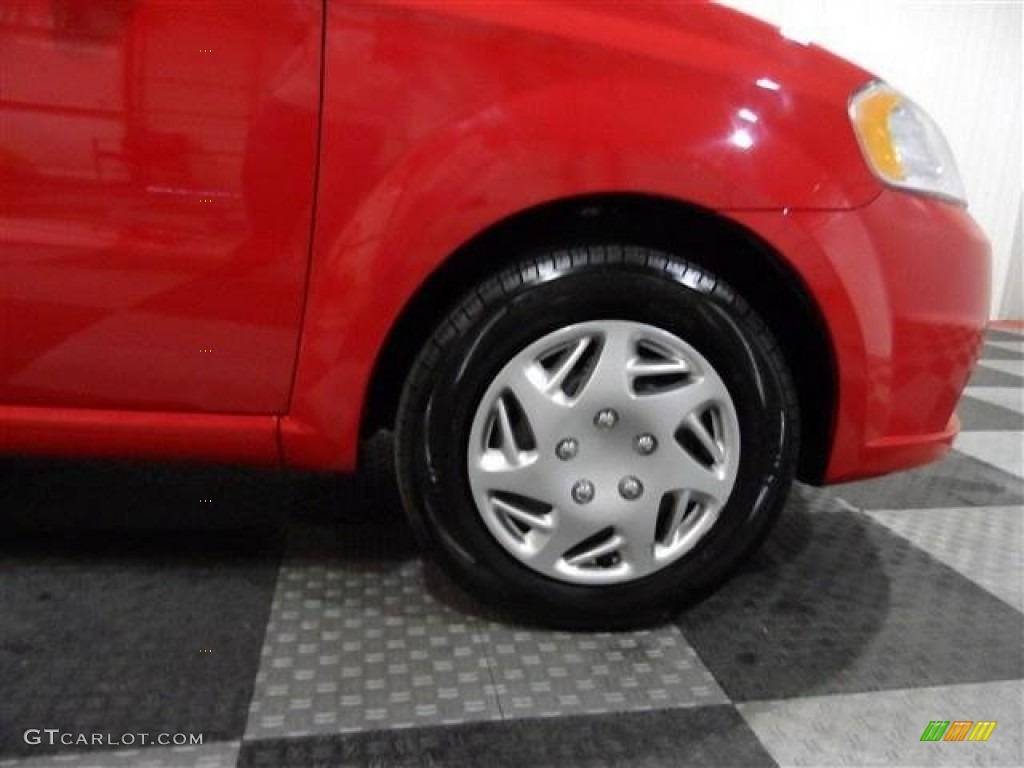 2010 Aveo LS Sedan - Victory Red / Charcoal photo #8