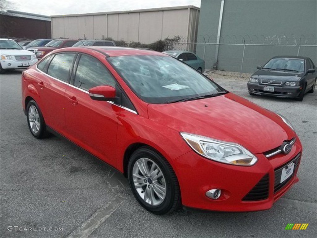 2012 Focus SEL Sedan - Race Red / Stone photo #1