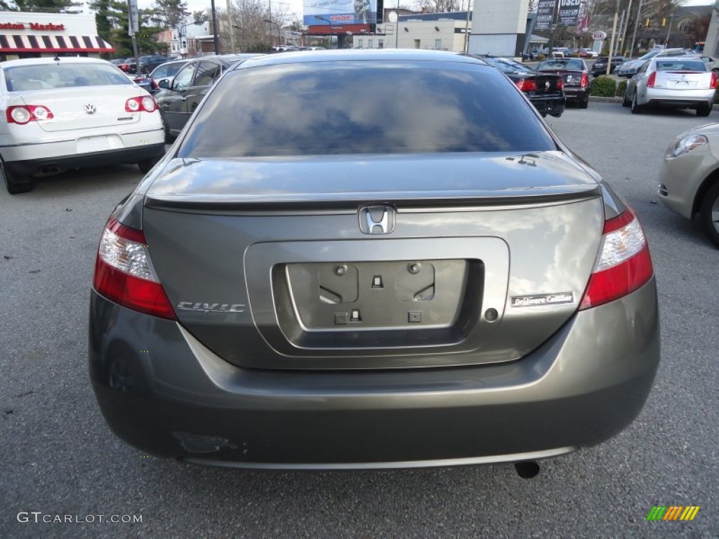 2007 Civic LX Coupe - Galaxy Gray Metallic / Black photo #7