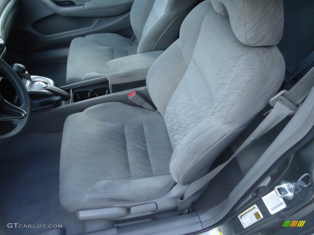 2007 Civic LX Coupe - Galaxy Gray Metallic / Black photo #11