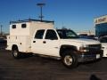 2001 Summit White Chevrolet Silverado 3500 Regular Cab 4x4 Chassis Utility Truck  photo #2