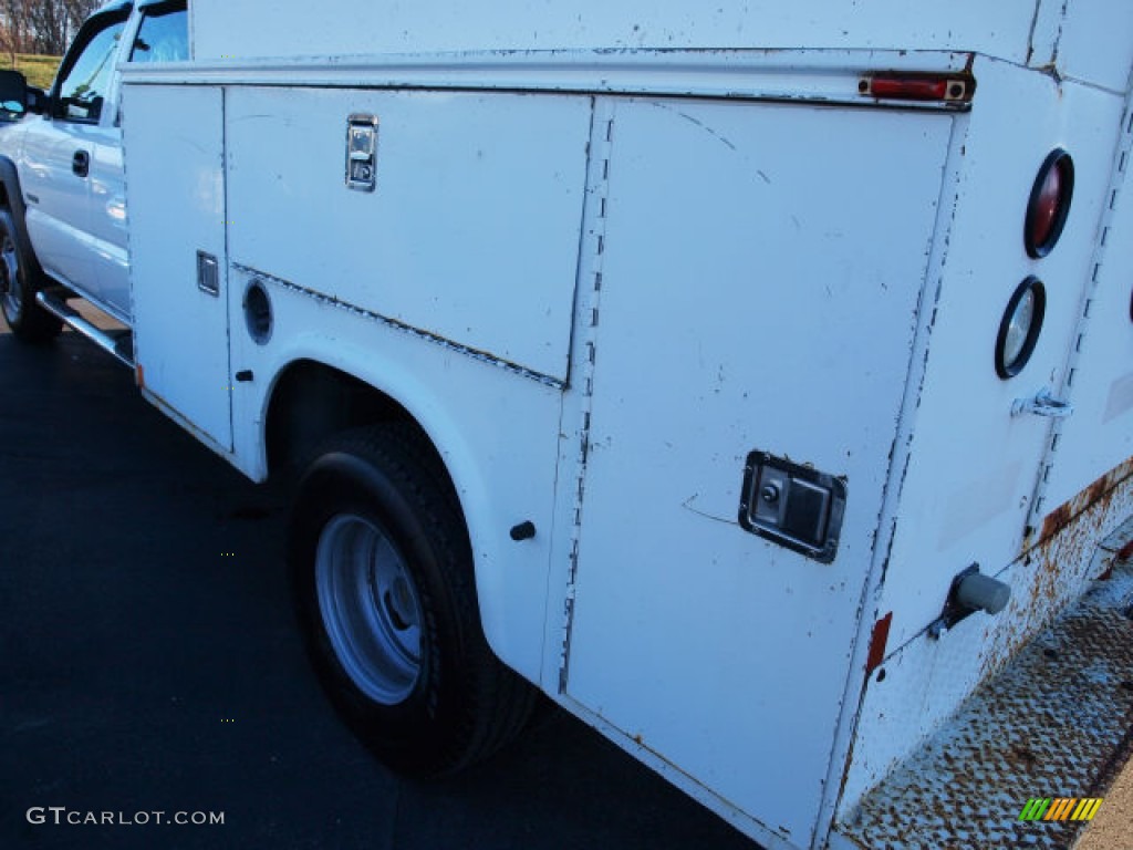 2001 Silverado 3500 Regular Cab 4x4 Chassis Utility Truck - Summit White / Graphite photo #4