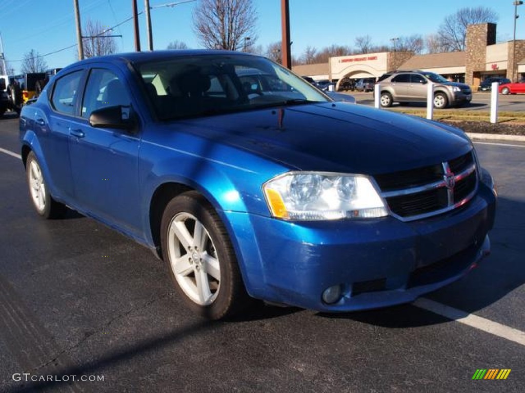 2009 Avenger SXT - Deep Water Blue Pearl / Dark Slate Gray photo #2