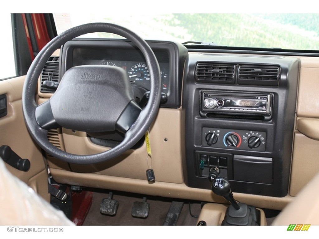 1999 Wrangler Sport 4x4 - Chili Pepper Red Pearlcoat / Camel photo #12