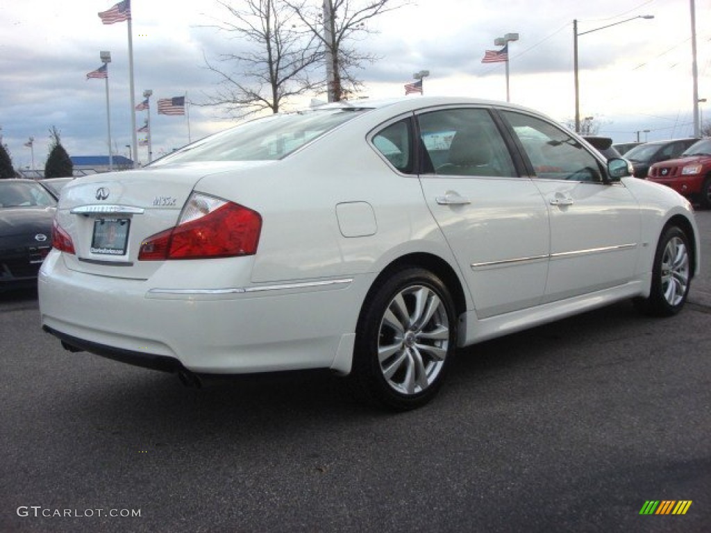 2008 M 35x AWD Sedan - Moonlight White / Wheat photo #4