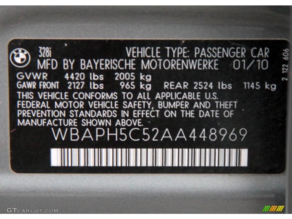 2010 3 Series 328i Sedan - Space Gray Metallic / Black photo #22