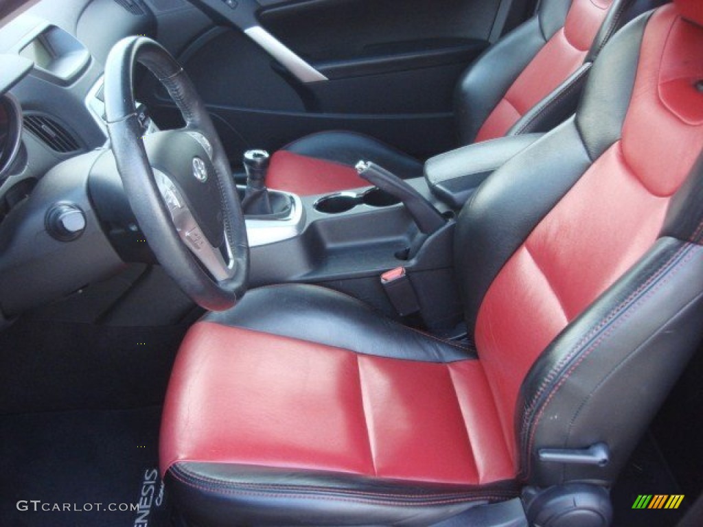 Black/Red Interior 2010 Hyundai Genesis Coupe 2.0T Photo #75135408