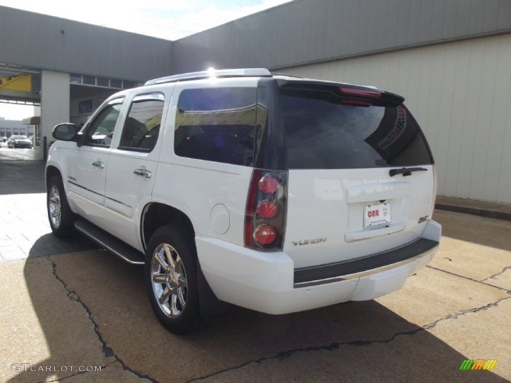 2008 Yukon Denali AWD - Summit White / Cocoa/Light Cashmere photo #4