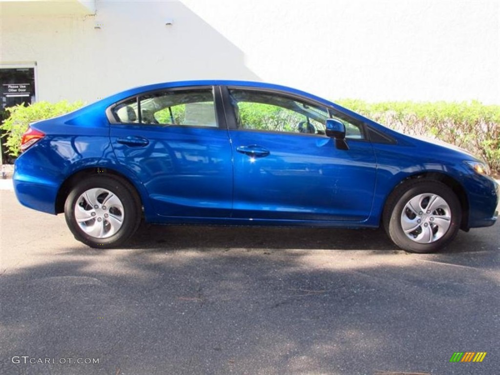 Dyno Blue Pearl 2013 Honda Civic LX Sedan Exterior Photo #75136671