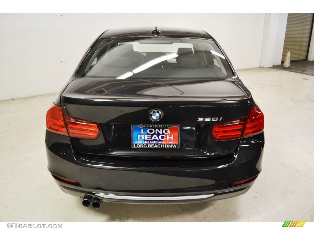 2012 3 Series 328i Sedan - Jet Black / Black photo #8