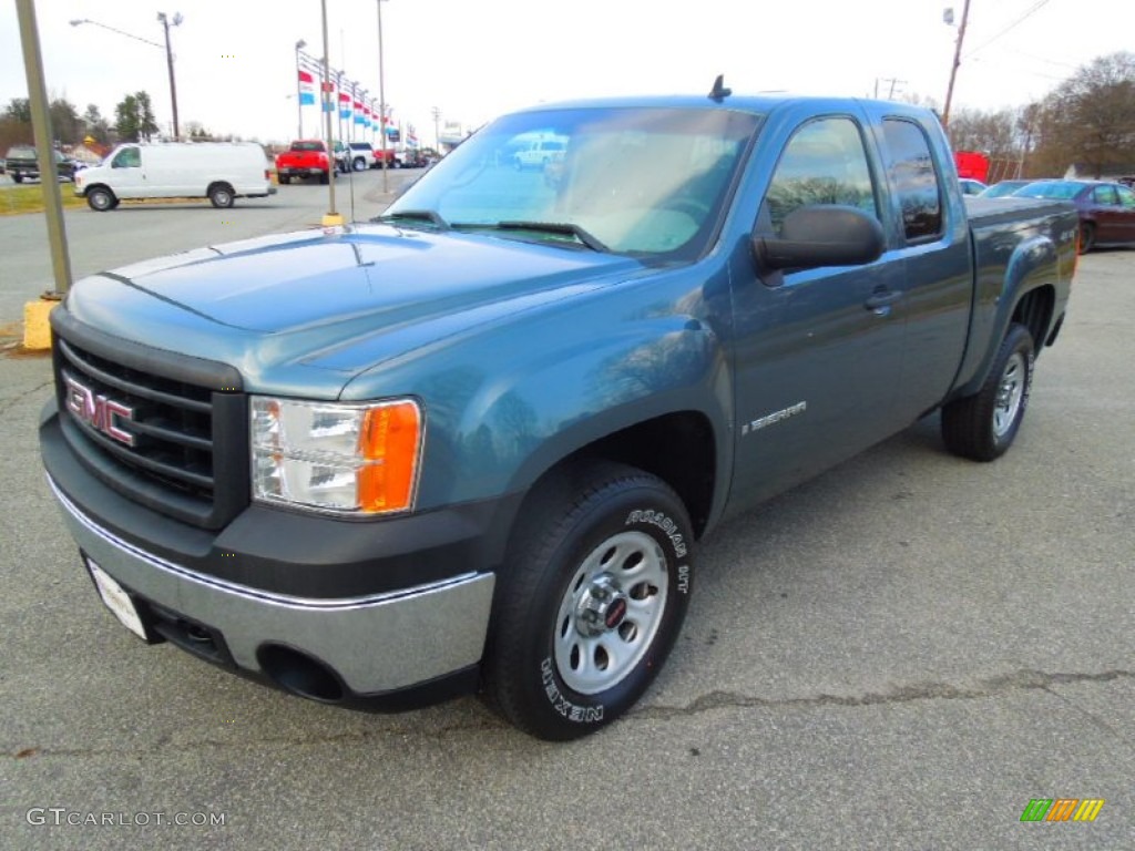 2008 Sierra 1500 Extended Cab 4x4 - Stealth Gray Metallic / Dark Titanium photo #1