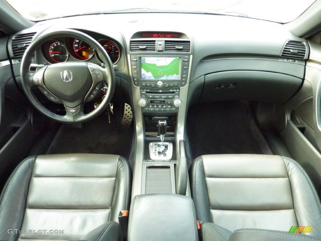 2008 Acura TL 3.5 Type-S Ebony/Silver Dashboard Photo #75141128