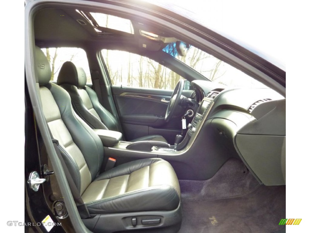 Ebony/Silver Interior 2008 Acura TL 3.5 Type-S Photo #75141204