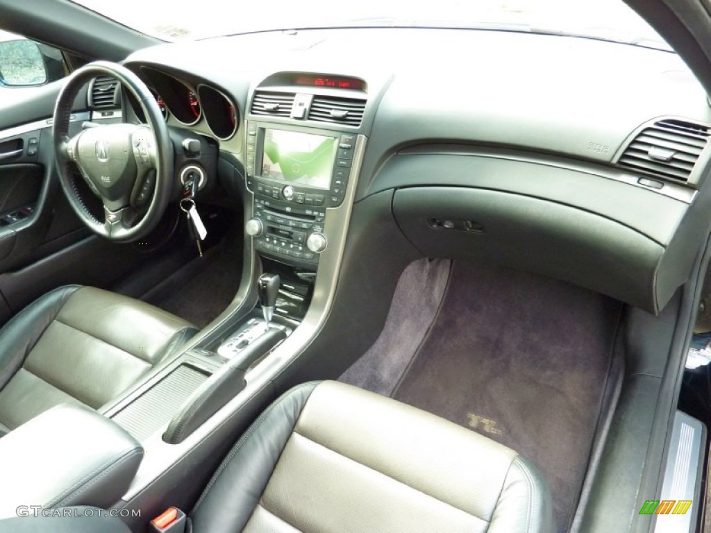 Ebony/Silver Interior 2008 Acura TL 3.5 Type-S Photo #75141207