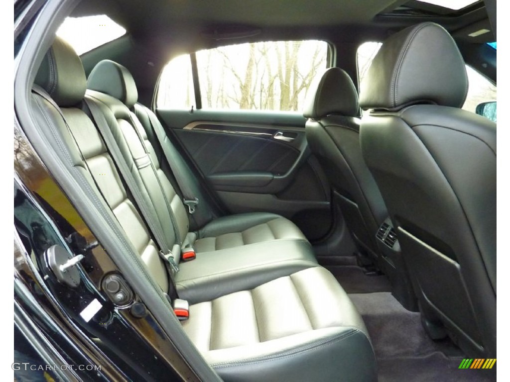 Ebony/Silver Interior 2008 Acura TL 3.5 Type-S Photo #75141216