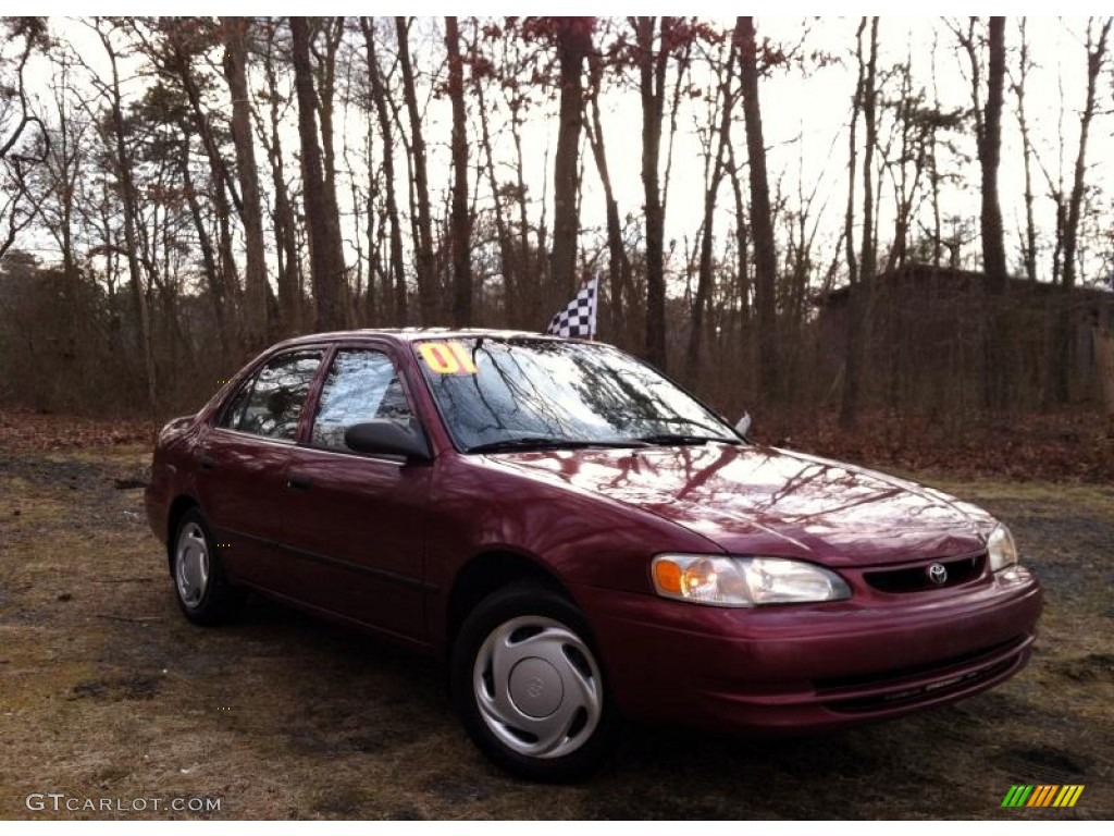 2000 Corolla CE - Venetian Red Pearl / Pebble Beige photo #1