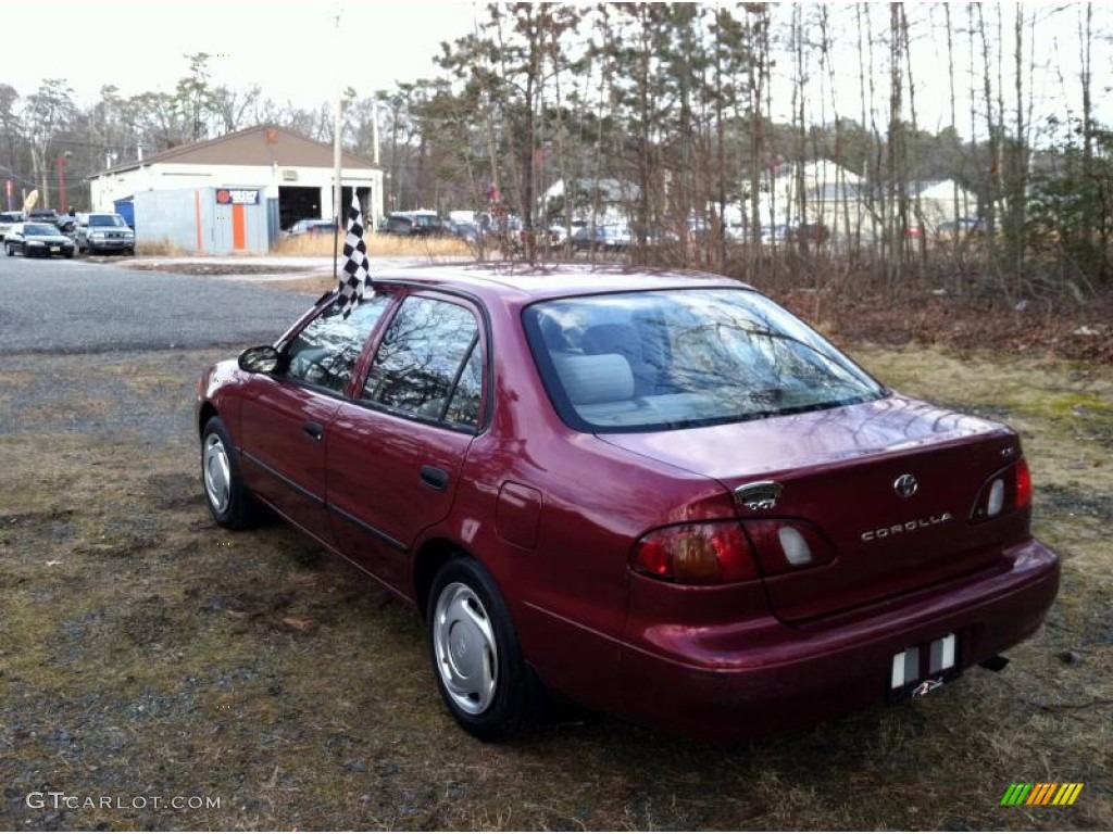 2000 Corolla CE - Venetian Red Pearl / Pebble Beige photo #5