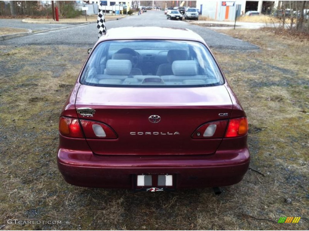 2000 Corolla CE - Venetian Red Pearl / Pebble Beige photo #6