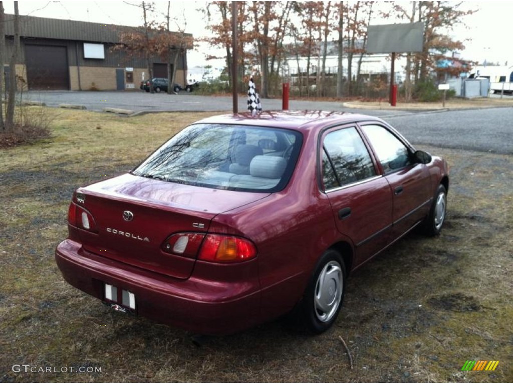 2000 Corolla CE - Venetian Red Pearl / Pebble Beige photo #7