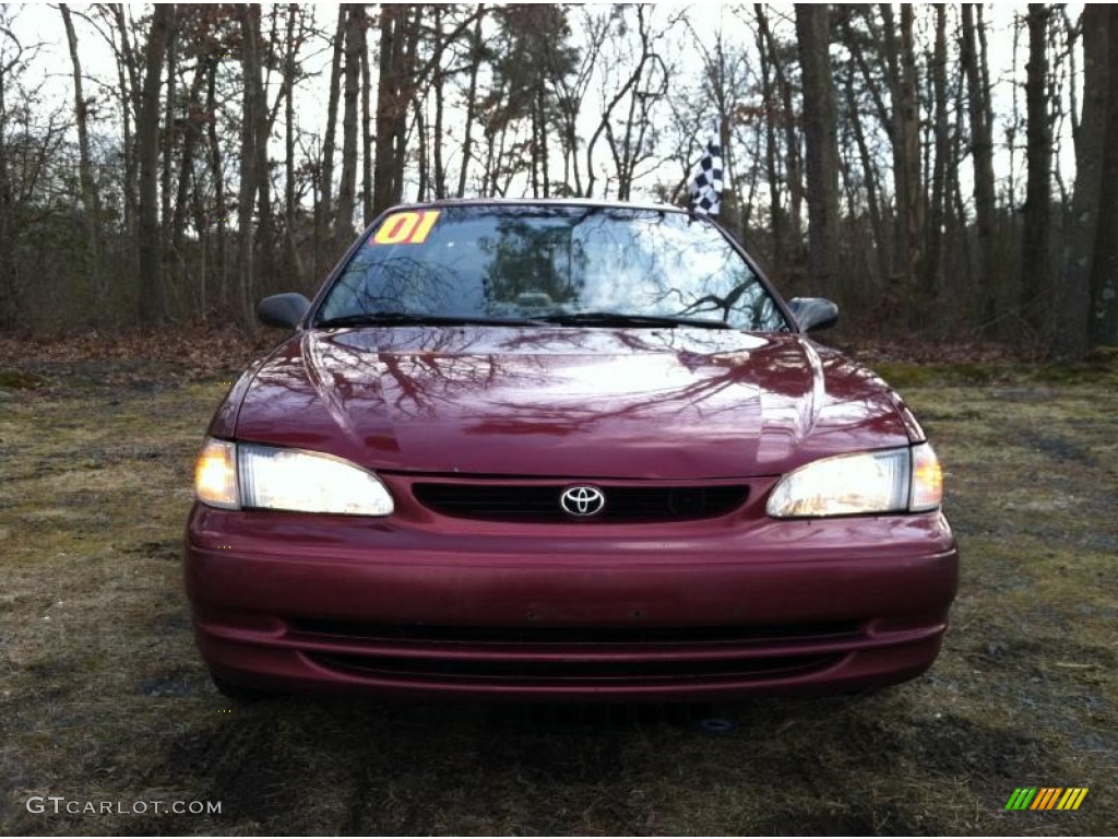 2000 Corolla CE - Venetian Red Pearl / Pebble Beige photo #9