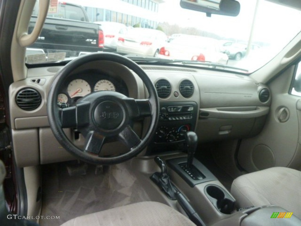 2004 Liberty Sport 4x4 - Deep Molten Red Pearl / Taupe photo #10