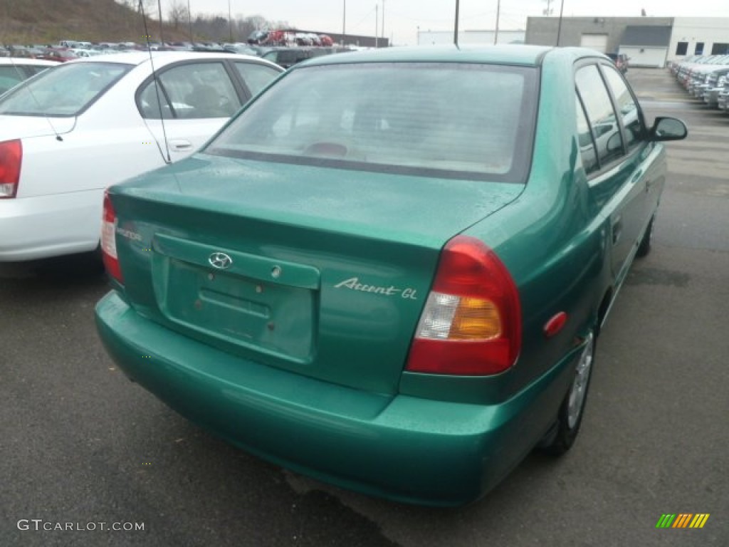 2001 Accent GL Sedan - Jade Green / Gray photo #2