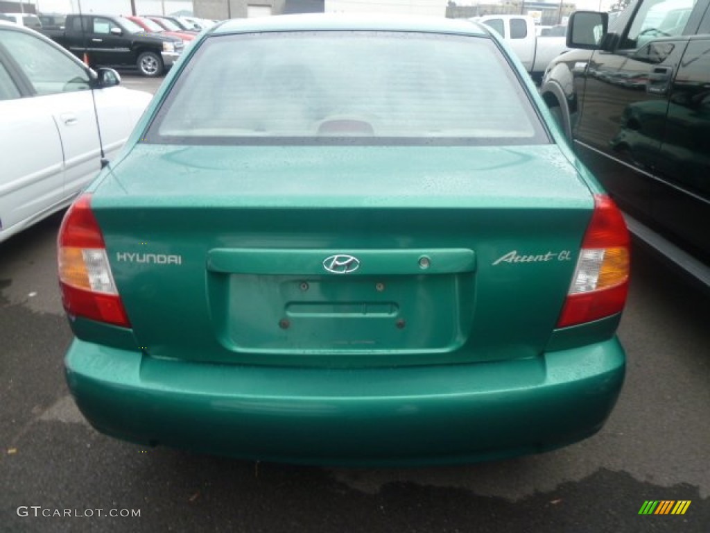 2001 Accent GL Sedan - Jade Green / Gray photo #3