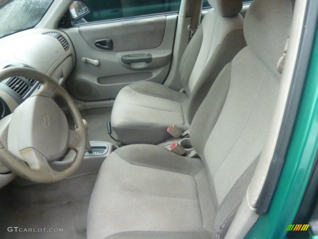 2001 Accent GL Sedan - Jade Green / Gray photo #8