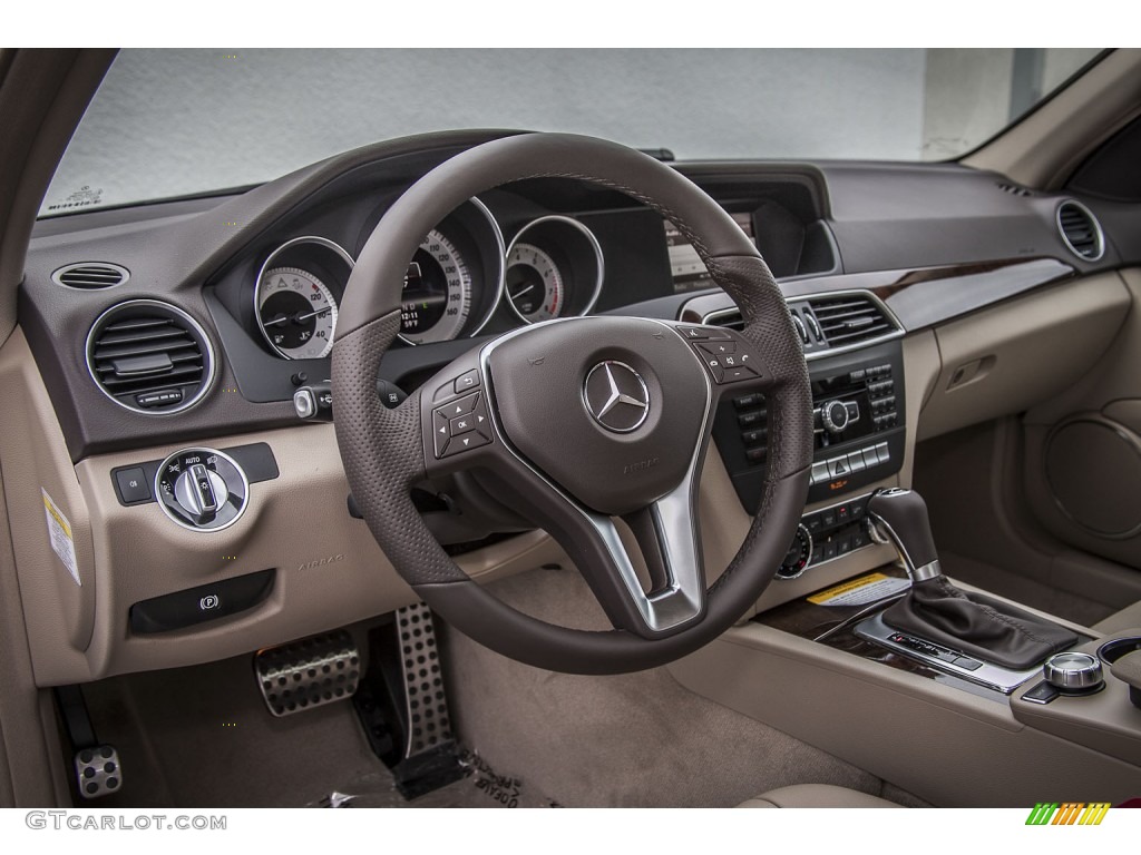 Almond/Mocha Interior 2013 Mercedes-Benz C 250 Sport Photo #75143760