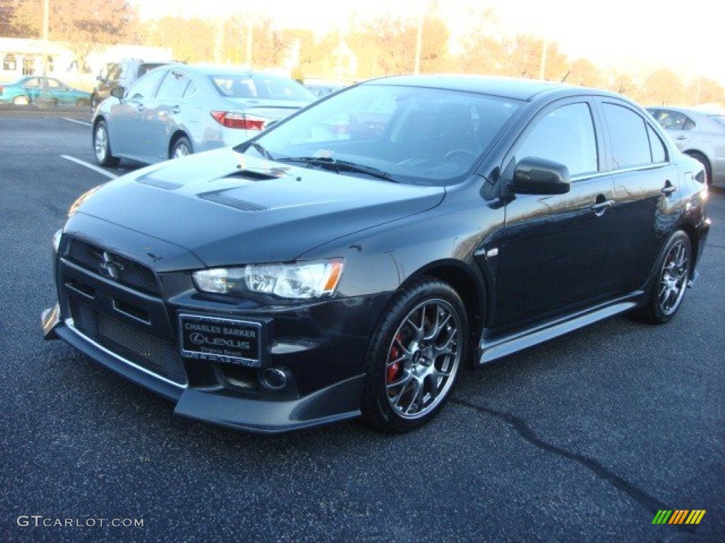Phantom Black Pearl 2010 Mitsubishi Lancer Evolution MR Touring Exterior Photo #75144078