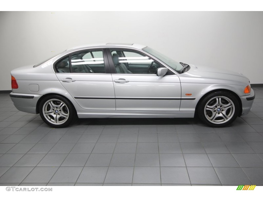 2001 3 Series 330i Sedan - Titanium Silver Metallic / Grey photo #7