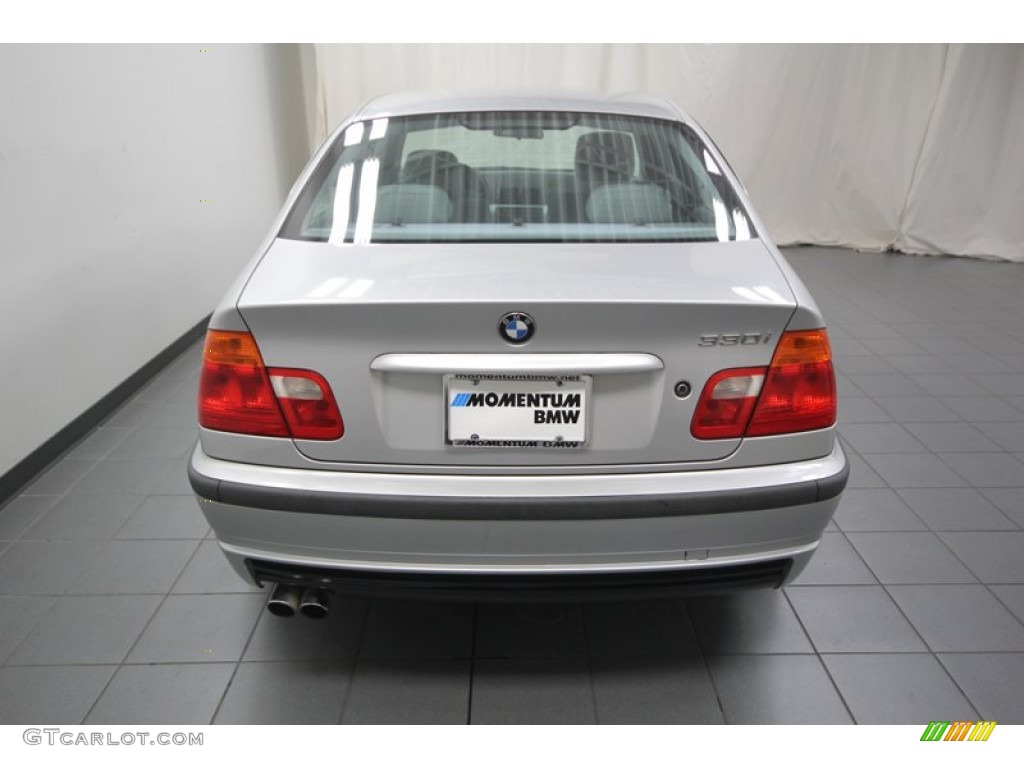 2001 3 Series 330i Sedan - Titanium Silver Metallic / Grey photo #11