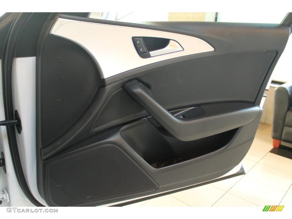 2012 Audi A6 3.0T quattro Sedan Black Door Panel Photo #75149334