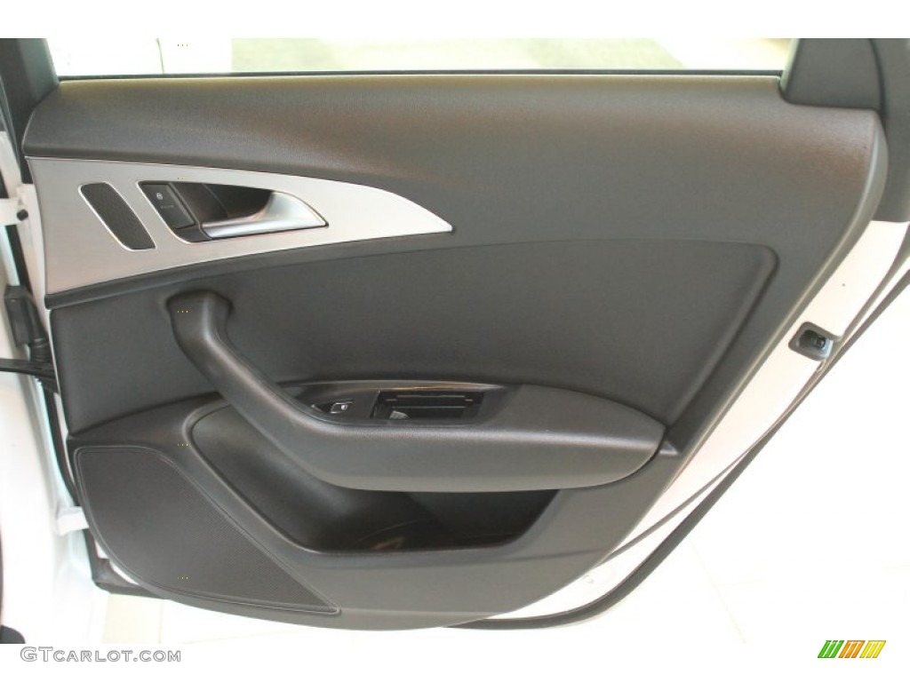 2012 Audi A6 3.0T quattro Sedan Black Door Panel Photo #75149353