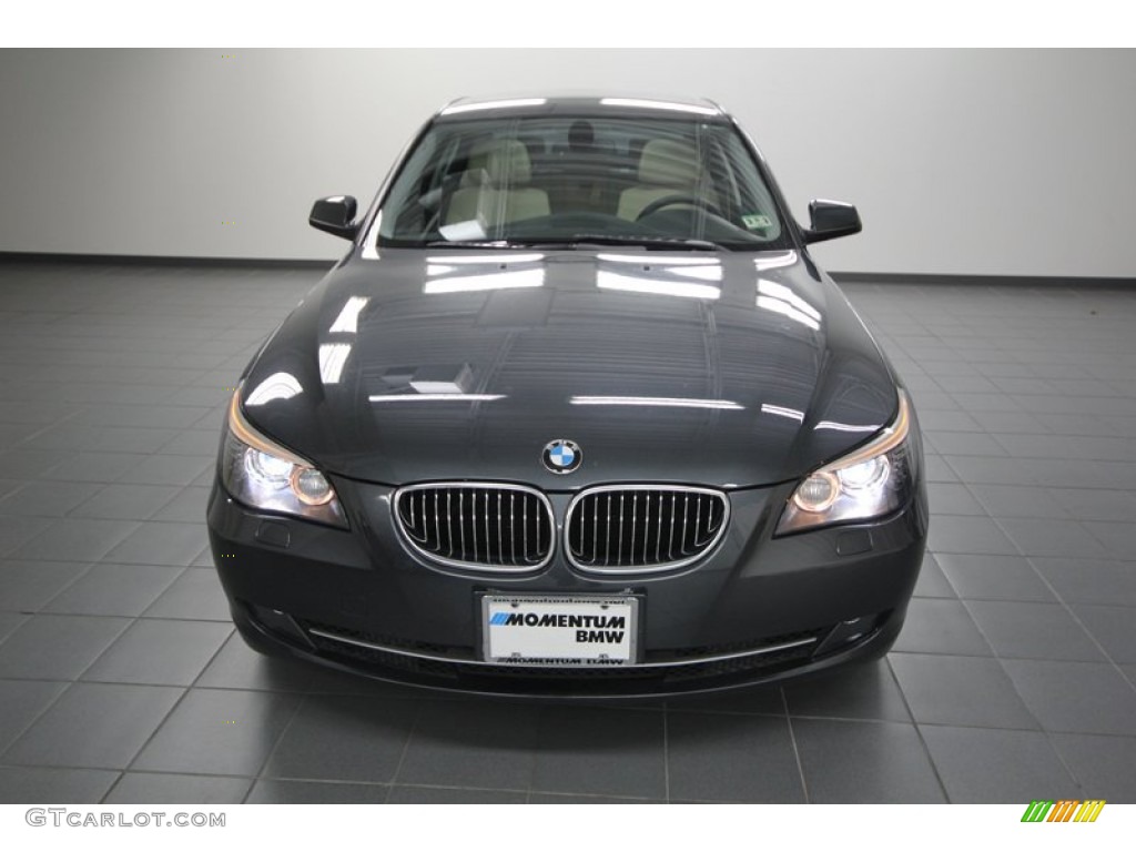 2010 5 Series 528i Sedan - Platinum Grey Metallic / Cream Beige photo #6