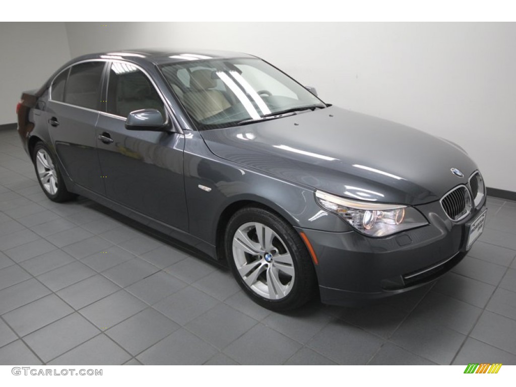 2010 5 Series 528i Sedan - Platinum Grey Metallic / Cream Beige photo #8