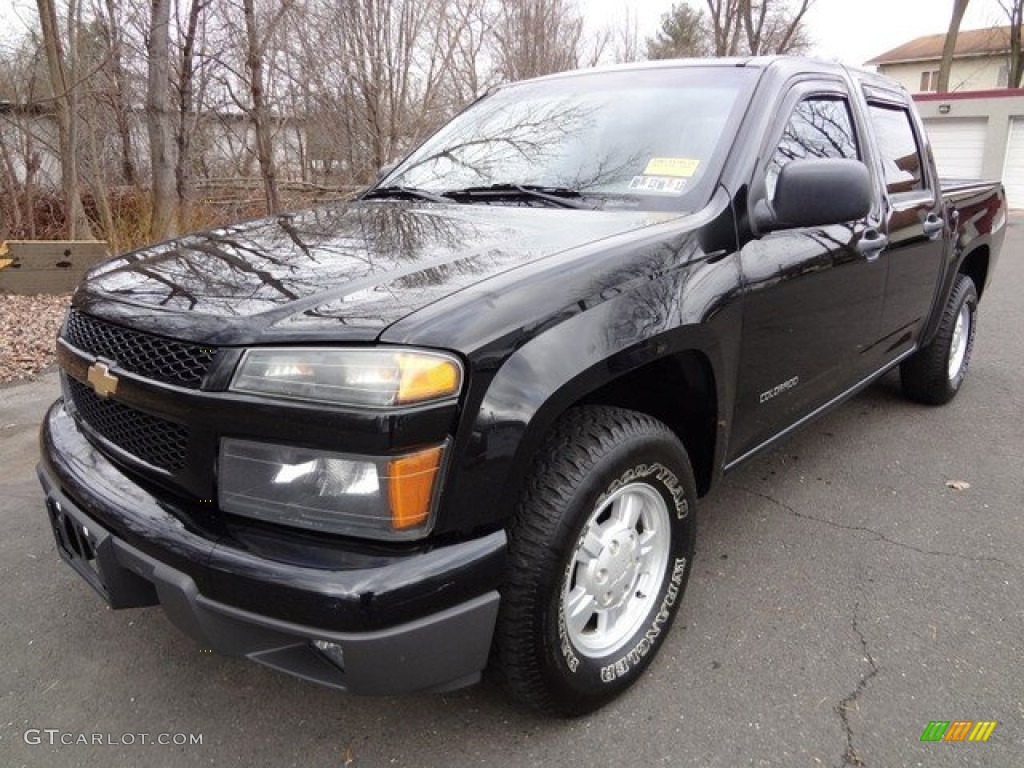 2004 Colorado LS Crew Cab - Black / Very Dark Pewter photo #1