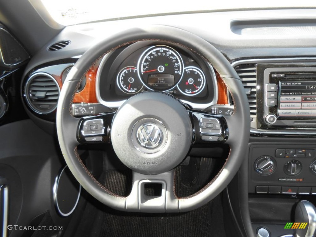 2013 Volkswagen Beetle 2.5L Fender Edition Titan Black Fender Edition Steering Wheel Photo #75150490