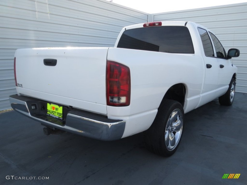 2003 Ram 1500 SLT Quad Cab - Bright White / Taupe photo #3