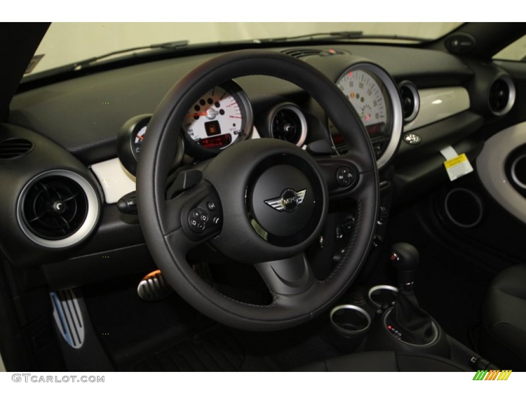 2013 Cooper S Roadster - Pepper White / Carbon Black photo #23