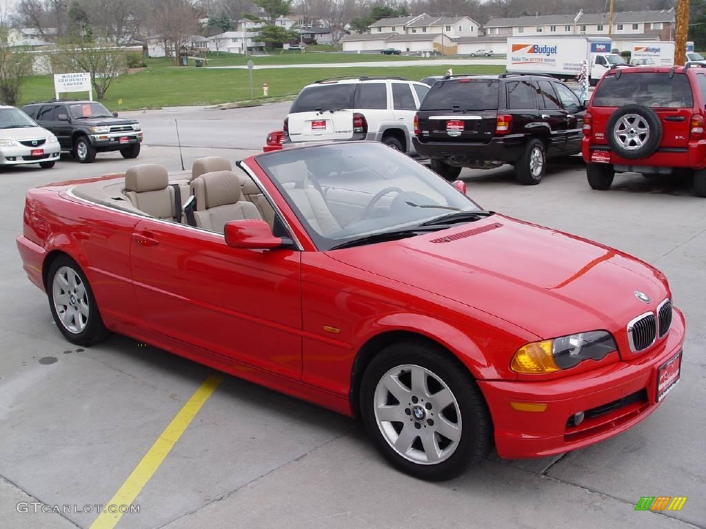 2000 3 Series 323i Convertible - Bright Red / Sand photo #4